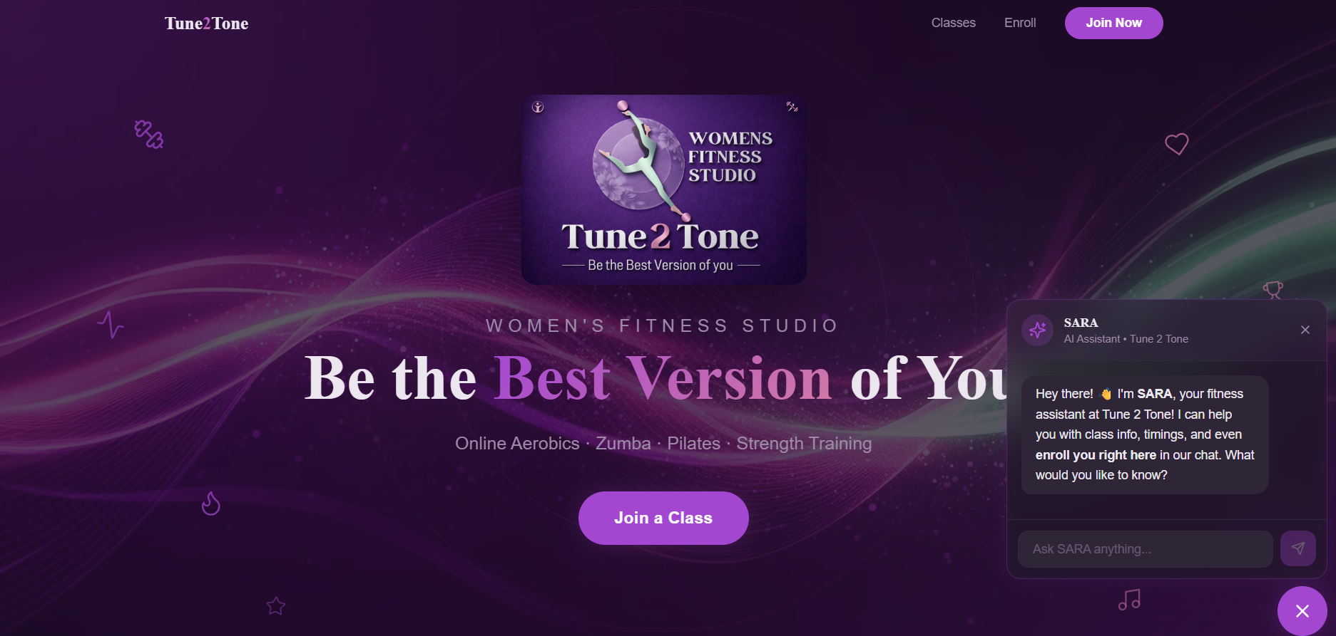 Tune2Tone — FuturaFit — Fitness · AI Enrollment Bot